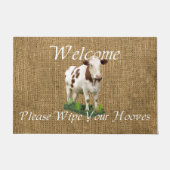 牛を拭く ドアマット (正面)