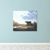 牛を持つ若い牧夫 キャンバスプリント (インサイチュ (ウッドフロア))