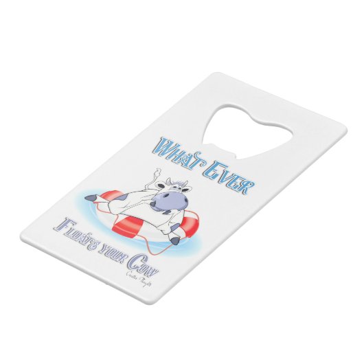 牛を浮かせるものは何でも3 クレジットカード栓抜き (正面アングル)