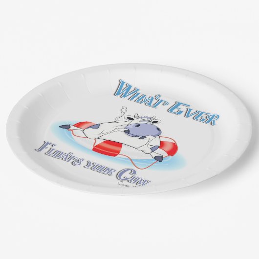 牛を浮かせるものは何でも3 ペーパープレート (アングル)