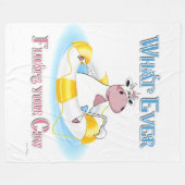 牛を浮かせるものは2 フリースブランケット (正面(横))