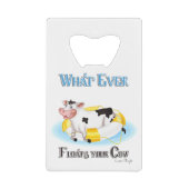 牛を浮かせるものは クレジットカード栓抜き (正面)