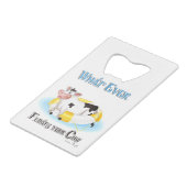 牛を浮かせるものは クレジットカード栓抜き (正面アングル)