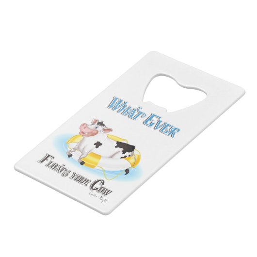 牛を浮かせるものは クレジットカード栓抜き (裏面アングル)