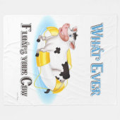 牛を浮かせるものは フリースブランケット (正面(横))