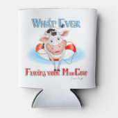 牛を浮かべモーる物 缶クーラー (正面)