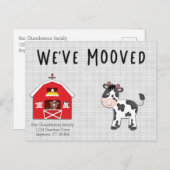 牛を納屋周囲の庭 ポストカード (正面/裏面)