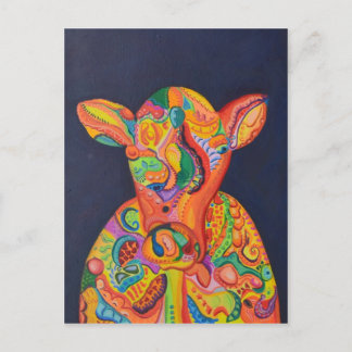 牛を虐待する ポストカード