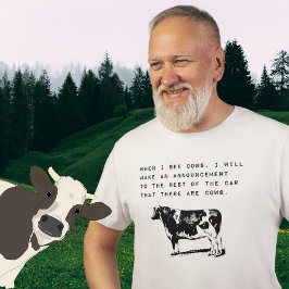 牛を見るとおもしろいミーム Tシャツ