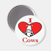 牛を赤く染める マグネット (正面/裏面)