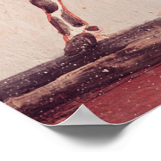 牛を連れて犠牲にする農民 ポスター (角)