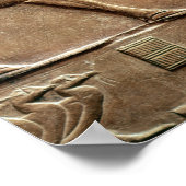 牛を連れて行く農民を描いたレリーフ、 浮き彫り ポスター (角)