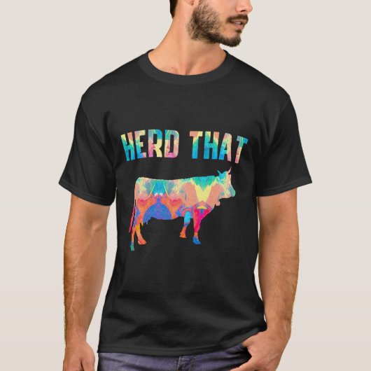 牛を集めるパンパン絵画 Tシャツ (正面)
