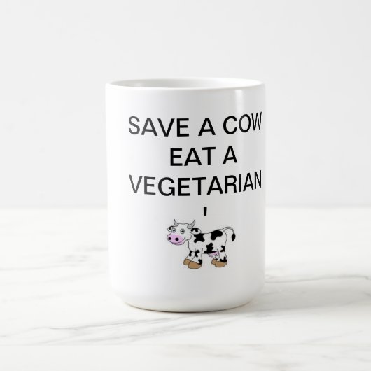 牛を食べます菜食主義のマグのtheholycowprojectを救って下さい コーヒーマグカップ (中央)