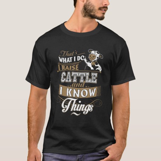 牛を飼ってます Tシャツ (正面)