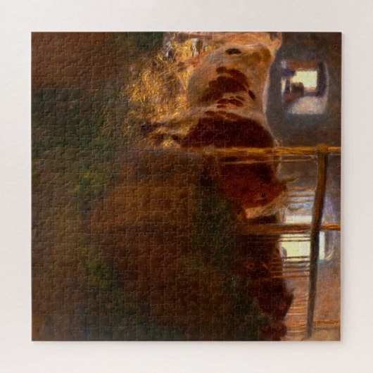 牛インザバーンバイグスタフクリムト ジグソーパズル (横)