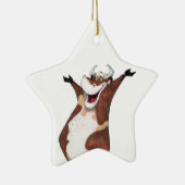 牛オーナメントを持って下さい セラミックオーナメント (右)