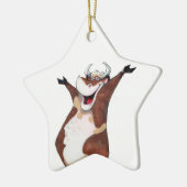 牛オーナメントを持って下さい セラミックオーナメント (左)