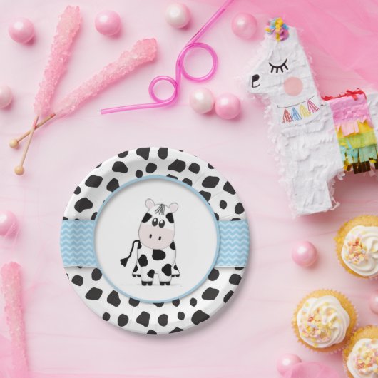 牛カウボーイのベビーシャワーのプレート ペーパープレート (パーティー)