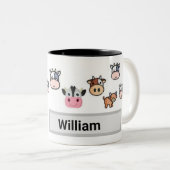 牛カスタムのマグ ツートーンマグカップ (正面右)