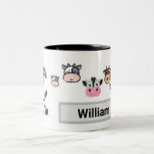 牛カスタムのマグ ツートーンマグカップ (中央)