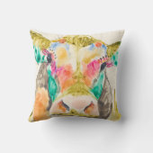 牛カラフルデザイン クッション (裏面)