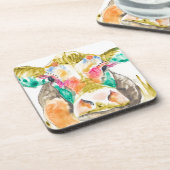 牛カラフルデザイン コースター (左側)