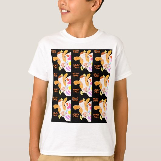 牛カラフルベビーTシャツ Tシャツ (正面)