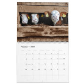 牛カレンダー カレンダー (2月 2026)