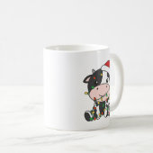 牛クリスマスウィンターアニマルズホリデー牛 コーヒーマグカップ (正面右)
