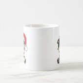 牛クリスマスウィンターアニマルズホリデー牛 コーヒーマグカップ (中央)