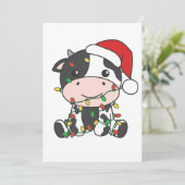 牛クリスマスウィンターアニマルズホリデー牛 シーズンカード (スタンド正面)