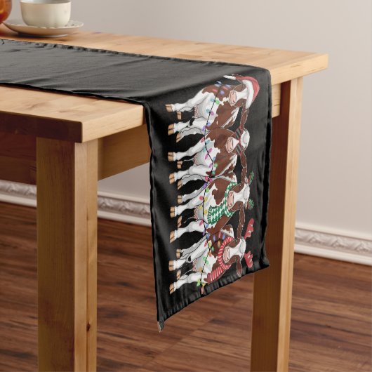 牛クリスマスカウラバーギフトホリデーファーム ショートテーブルランナー (インサイチュ)