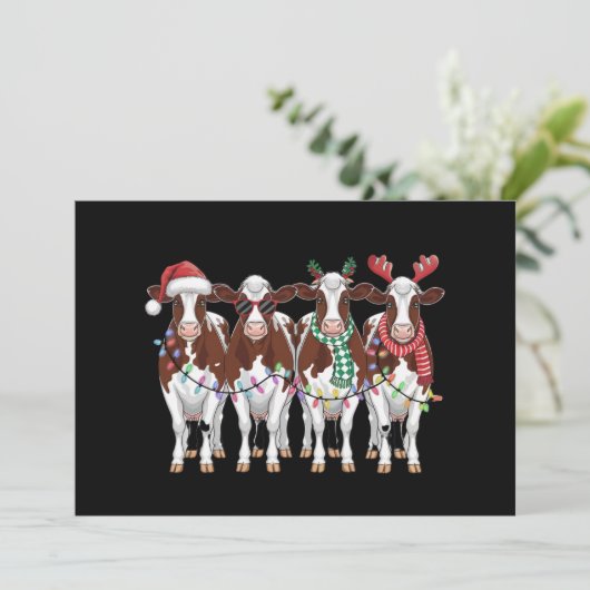 牛クリスマスカウラバーギフトホリデーファーム シーズンカード (スタンド正面)