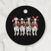 牛クリスマスカウラバーギフトホリデーファーム フェイバータグ (正面)