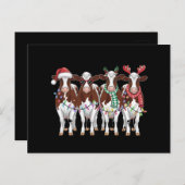 牛クリスマスカウラバーギフトホリデーファーム ポストカード (正面/裏面)