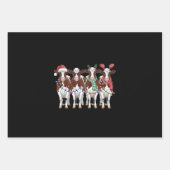 牛クリスマスカウラバーギフトホリデーファーム ラッピングペーパーシート (正面)