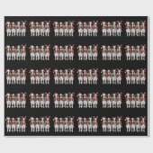 牛クリスマスカウラバーギフトホリデーファーム ラッピングペーパー (フラット)