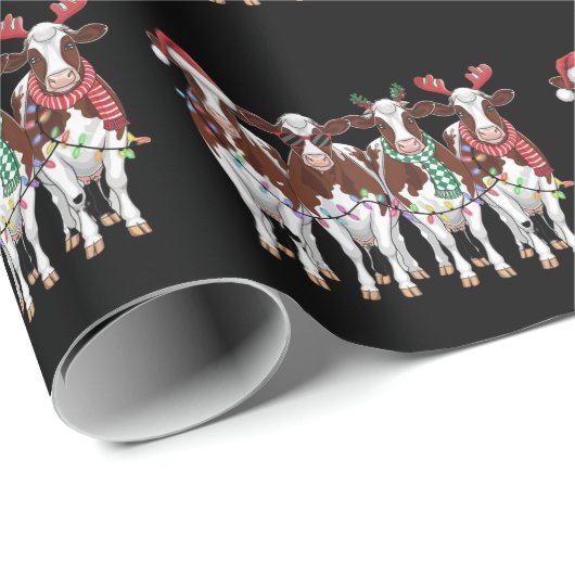 牛クリスマスカウラバーギフトホリデーファーム ラッピングペーパー (ロールコーナー)