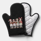 牛クリスマスカウラバーギフトホリデーファーム 鍋つかみ (正面/裏面)