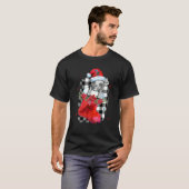 牛クリスマスサンタハットライトクリスマスツリーChri Tシャツ (正面フル)