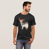 牛クリスマストナカイ クリスマスライト Tシャツ (正面フル)
