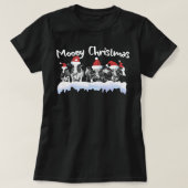 牛クリスマスムーイおもしろいクリスマスイファウ Tシャツ (デザイン正面)