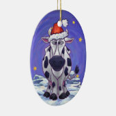 牛クリスマス セラミックオーナメント (右)