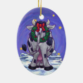 牛クリスマス セラミックオーナメント (裏面)