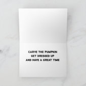 **牛クールはハッピーハローウィン** カード (内部)