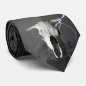 牛スカルおよび稲妻 ネクタイ (ロール)