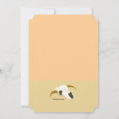 牛スカルの写真の招待状 招待状 (裏面)