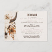 牛スカルフローラボホウェスタン結婚ズ詳細 エンクロージャーカード (正面)