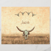 牛スカルブラウンカントリーウェスタン素朴スタイル (裏面)